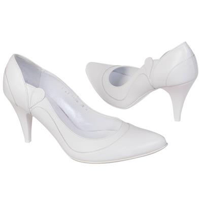Белые свадебные туфли AN-4236 bialy sk