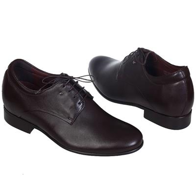 Модные коричневые туфли для увеличения роста C-6466-0222-00P02 braz