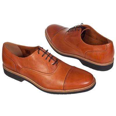 Модные мужские рыжие туфли C-7186-0288-00S02