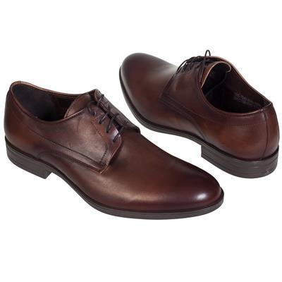 Модные мужские коричневые туфли на шнурках C-7245-808A-00S04