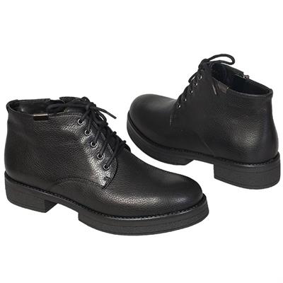 Модные черные осенние ботинки на байке MC-2287NEL/000 BUF NERO KOC