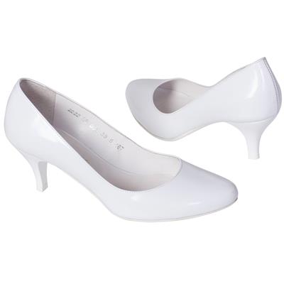 Красивые белые свадебные туфли LAMI-467/58 white