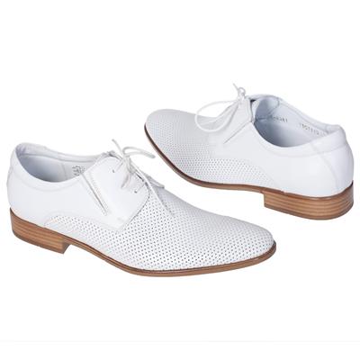 Модные белые мужские туфли C-2381M1-S5/834