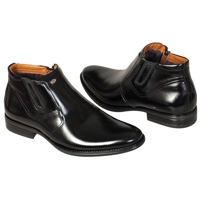 Модные мужские полуботинки черного цвета Kw-2117-100-152-136