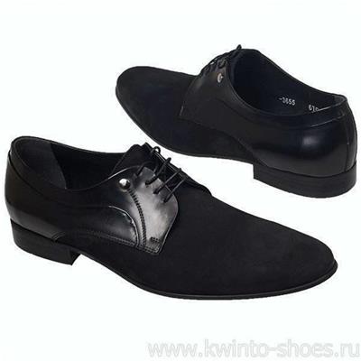 Шикарные замшевые черные мужские туфли на шнурках Lac-X-3655-S1/263-61