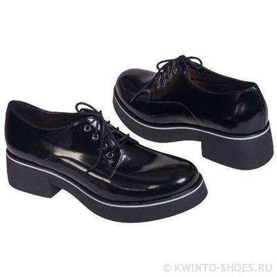 Черные кожаные женские ботинки на толстой подошве MC-7183/ATA/BIA nero mat