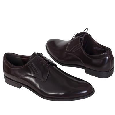 Кожаные мужские туфли коричневого цвета на шнурках C-6845-0063-00S04 braz