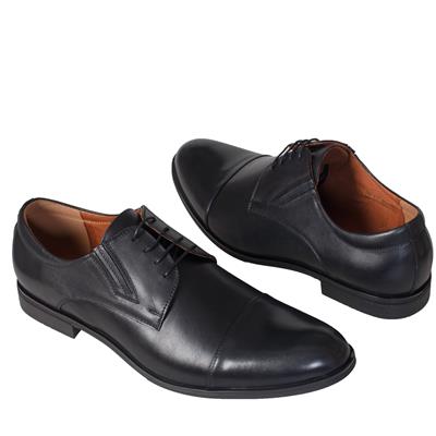 Кожаные мужские туфли черного цвета классические C-6757-0070-00S02 czarny