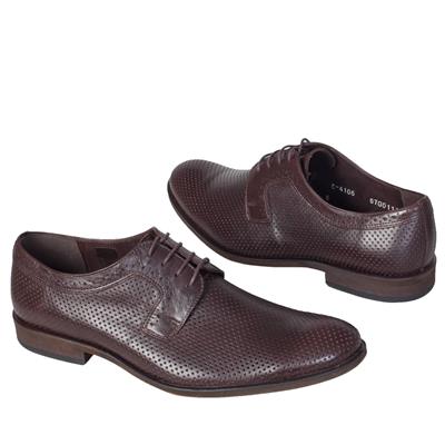 Мягкие летние кожаные мужские туфли с перфорацией C-4106M1-S4/838