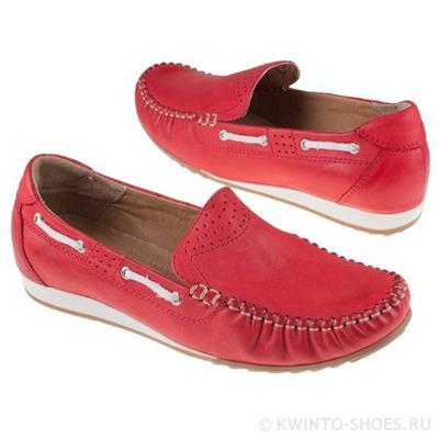 Модные женские красные мокасины Le-3997-1-50A4