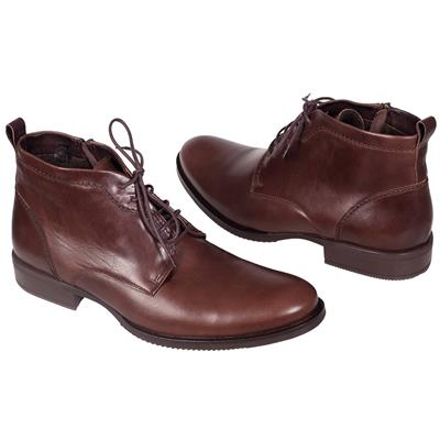 Модные  мужские ботинки коричневого цвета на шнурках C-7682-0404-00V00 braz
