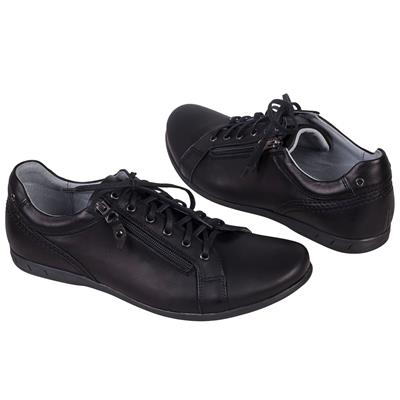 Мужские повседневные кроссовки из натуральной кожи с молнией RKW-856 juma czarna ||