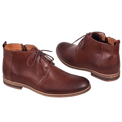 Модные коричневые мужские осенние ботинки на светлой подошве RKW-865 SPYRKA AX/COBRA AX
