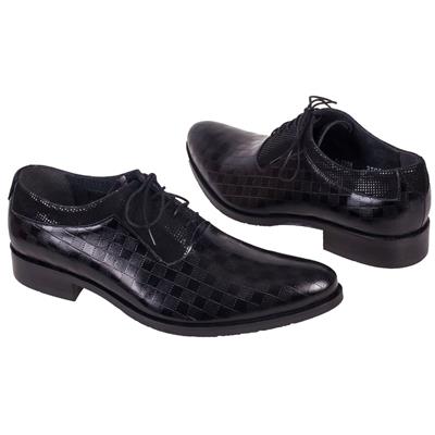 Модные мужские туфли в клетку из натуральной кожи C-3908X8-S1 17790