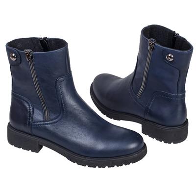 Осенние женские высокие ботинки синего цвета на толстой подошве NS-17246SP GRANAT16
