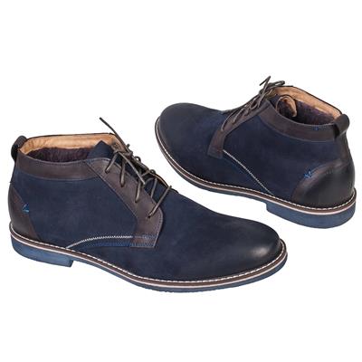 Синие осенние мужские ботинки из нубука KW-2281/319-340753-467/290 blue