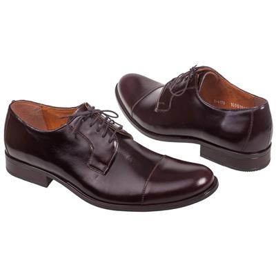 Коричневые мужские классические туфли из натуральной кожи на шнурках C-4179-S2/63