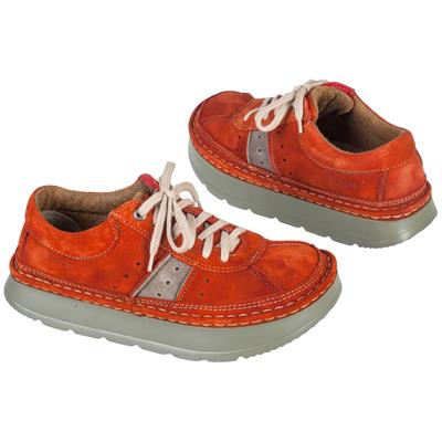 Рыжие женские полуспортивные ботинки из замши на платформе LE-3038-3-23332631