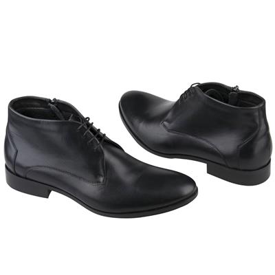 Модные осенние мужские ботинки из натуральной кожи утепленные байкой C-6921-0800-00V00