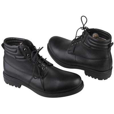Высокие зимние мужские ботинки из натуральной кожи утепленные мехом C-5831-0237-00К00 czarny