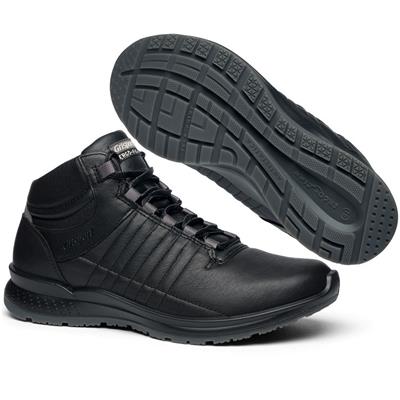 Зимние черные мужские кроссовки кожаные на мембране GR-42813 A50