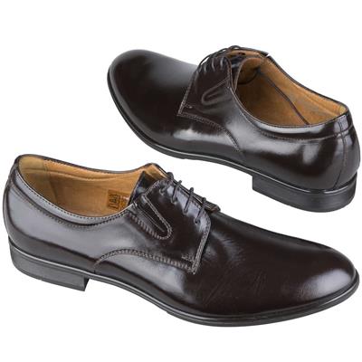 Коричневые мужские туфли из натуральной кожи классические на шнурках C-5432-0063-00S02 braz