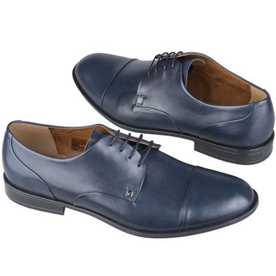 Синие классические мужские туфли из натуральной кожи на шнурках C-6718-0212-00S02 granat