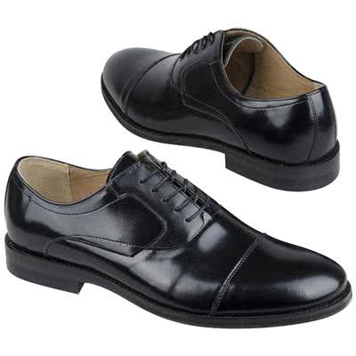 Классические черные мужские туфли из качественной натуральной кожи KW-5323/K-254-313-136 black
