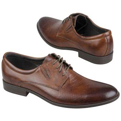 Классические мужские туфли коричневого цвета с рисунком под кожу рептилии KW-5316/S-179-2533-105+braz