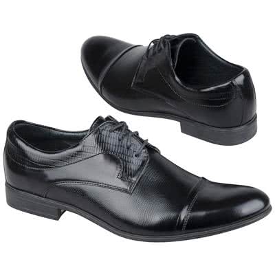 Черные мужские туфли на шнурках выполненные из натуральной кожи KW-4233/P4Z-181-181-136 black