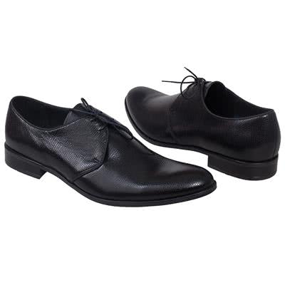 Черные кожаные мужские туфли классические на шнурках C-5269-1023-00S01 black