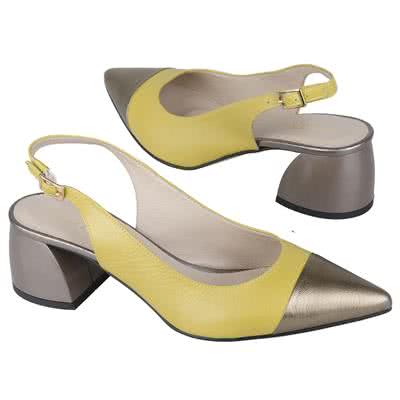 Стильные женские туфли с открытой пяткой на квадратном каблуке 5 см B-0113-0120-0336-5090