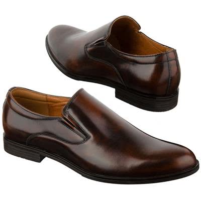 Коричневые мужские ботинки из натуральной кожи с увеличенной полнотой С-6878-0727-00S02 braz