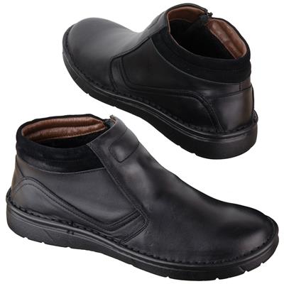 Мягкие и легкие осенние мужские ботинки утепленные байкой KR-6768-1-4