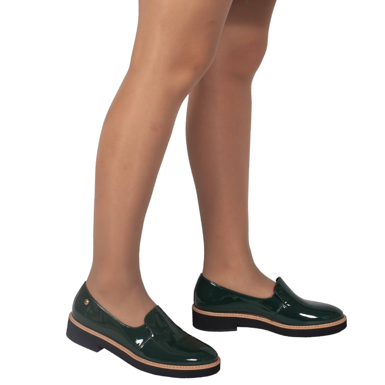 Ботинки -лоферы зеленого цвета в интернет магазине Kwinto