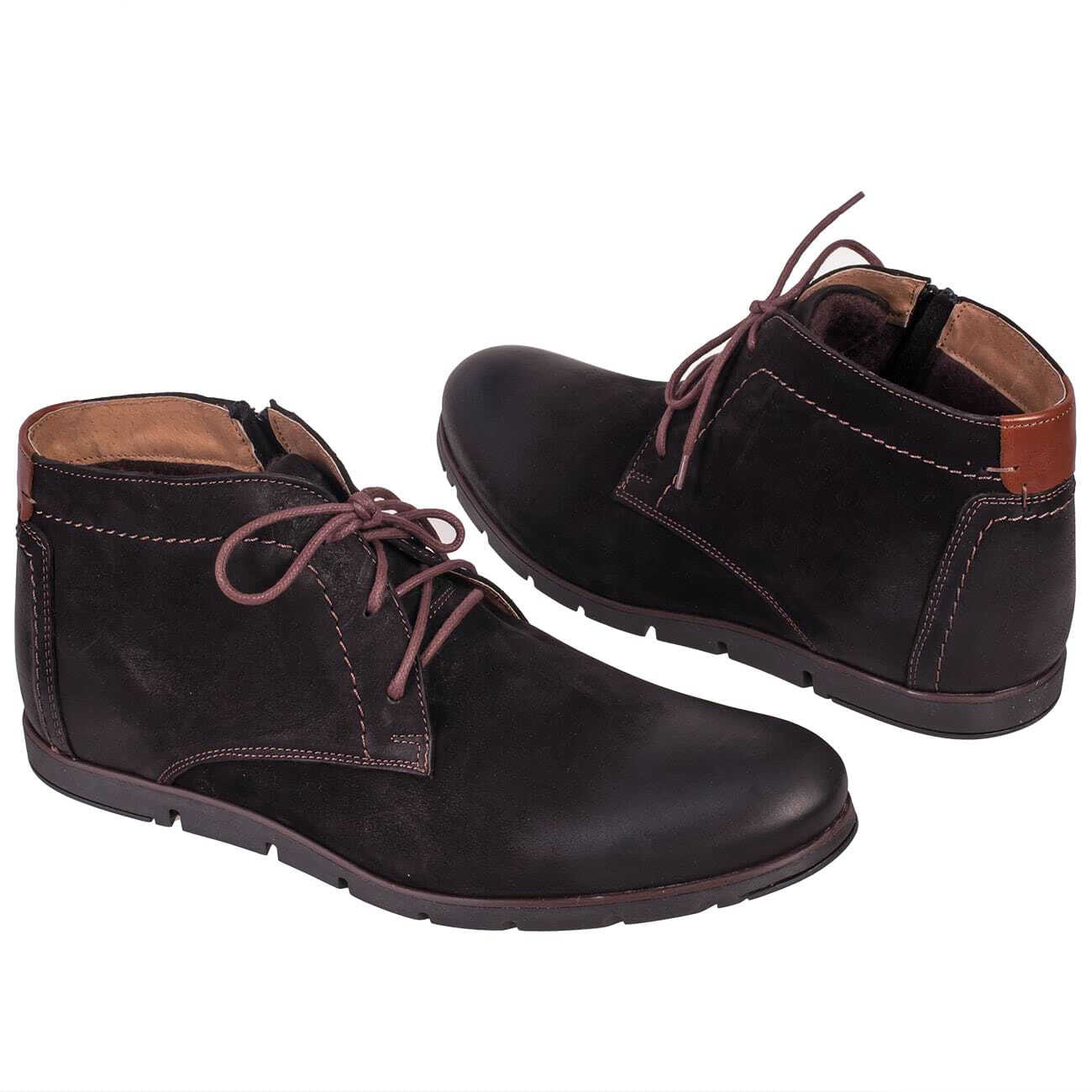 Модные мужские ботинки на осень из нубука утепленные байкой купить винтернет магазине Kwinto