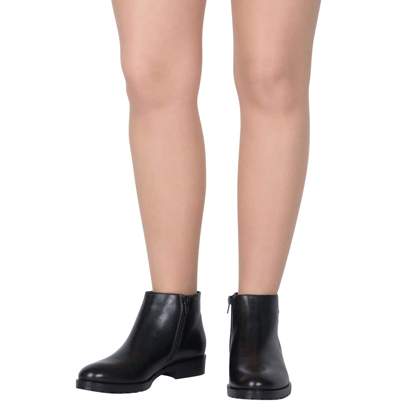 Стильные кожаные женские полусапоги без каблука в интернет магазине Kwinto
