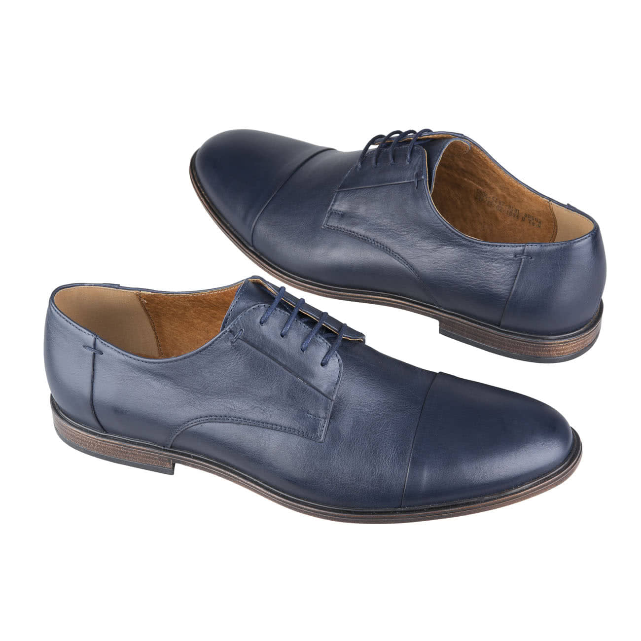 Классические синие мужские туфли из натуральной кожи на шнурках купить в  интернет магазине Kwinto - товара нет в наличии